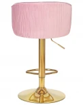Стул барный DOBRIN DARCY GOLD (розовый велюр (1922-16)) 5025_GoldBase-LM GOLD, цвет сиденья розовый (1922-16), основания золото