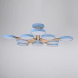 Потолочная люстра Wi-Fi на штанге Turna L10 Blue By ImperiumLoft Turna-B01 (LED, 220V, голосовое управление, умный дом - Алиса)