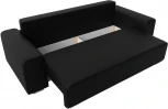 Диван прямой Лига-029 (Черный/Экокожа) Лига Диванов арт.121033