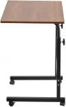 Стол многофункциональный на колесах, 60x40 см, «РОЛЛ», 2 ножки, регул.высота, мдф, металл, тёмн. дерево, черный Bradex Home РОЛЛ TD 0731