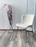 Стул RIYA UF992-01 Белый, teddy / золотой каркас М-City
