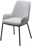 Стул BRIO CATO-01 Белый, фактурная ткань / черный каркас, ®DISAUR 629M05643