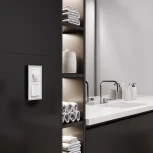 Выключатель одноклавишный проходной с подсветкой (белый матовый) Werkel W1112161 (a062400)