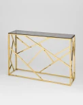 Консоль Stool Group АРТ ДЕКО 115*30 золото стекло smoke УТ000001966