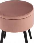 Пуф Клайс с ящиком велюр пыльно-розовый УТ000035913