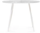 Стеклянный стол Woodville Абилин 100х76 ультра белое стекло / белый / белый матовый 516544