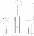 Подвесная люстра Eurosvet Charuel 60148/5 матовое золото (220V, на цепи)