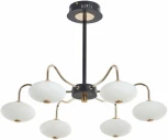 Потолочная люстра светодиодная на штанге Arte Milano Neapol-73908 273908/6 BK/GD (220V)