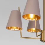 Потолочная люстра Wi-Fi на штанге Eurosvet Topanga 60173/6 латунь (220V, управление смартфоном, голосовое управление, умный дом - Minimir Home, Алиса, Маруся, Салют)