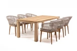 Обеденная группа на 6 персон, стулья Марсель, роуп бежевый 4SIS Мадейра MAD-CM6T1-7-SET beige