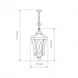 Уличный светильник подвесной Elektrostandard Virgo черное золото GLXT-1450H