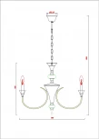 Подвесная люстра Arte Lamp Collinetta A4094LM-6WH (220V, на цепи, подсвечник, свеча)