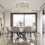 Потолочная люстра хрустальная на штанге Arte Milano Sorrento-6109 376109/7/30/490 CR (220V)