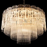 Подвесная люстра Loft It Florida 10298/800 French gold (220V, хрусталь, на цепи, круглые)