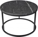 Набор кофейных столиков Bradex Home Tango орех и серый мрамор с черными ножками, 2шт (RF 0662)