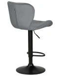 Стул барный DOBRIN BARNY BLACK (серый велюр (MJ9-75)) 5022_BlackBase-LM BLACK, цвет сиденья серый (MJ9-75), основания черный