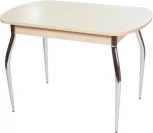 Стол Ривьера СВ, Стекло, Дуб выбеленный, Аврора