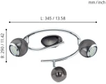 Спот на штанге Eglo Bimeda 31007 (220V, шарики)