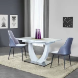 Стол раскладной Adams (120+30 см) закаленное стекло белый Top Concept 2001000000623