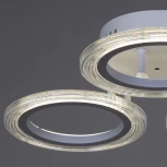 Потолочная люстра светодиодная на штанге с пультом Reluce 09812-3.3-03A WH (ночной режим, 220V, кольцо)