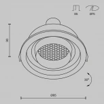 Встраиваемый светильник Maytoni Atom DL113-GU10-01-RD-B