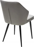 Стул M-City SEATTLE-V СВЕТЛО-СЕРЫЙ BM-4, велюр / черный каркас