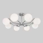 Умная потолочная люстра на штанге Eurosvet Frost 70154/8 хром (220V, шарики)