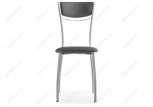 Стул Woodville на металлокаркасе Goki с мягкой спинкой серый полимер / светлый мусс 453993