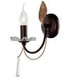 Бра L'Arte Luce Rialto L15421.88 (220V, хрусталь, подвески, подсвечник, свеча, листья)