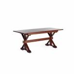 Стол VEGAS (mod. T-404E) Темный орех (HN GLAZE) (дерево гевея, МДФ)