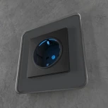 Розетка с подсветкой (черный) Werkel W1171408 (a054523)