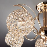 Потолочная люстра Eurosvet 7777 7777/5 золото (220V, хрусталь, шарики)