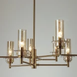 Потолочная люстра на штанге Lumion Madonna 6554/9C бронза/коньячный/металл/стекло E14 9*40W 220V