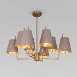 Потолочная люстра Wi-Fi на штанге Eurosvet Topanga 60173/8 латунь (220V, управление смартфоном, голосовое управление, умный дом - Minimir Home, Алиса, Маруся, Салют)