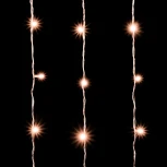 Гирлянда Занавес Облегченный 2 x 2 м Экстра Тепло-Белый 220В, 400 LED, Провод Прозрачный ПВХ, IP54