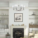 Потолочная люстра на штанге Kutek Sparone SPA-ZW-6(N/A) (220V, хрусталь Swarovski)