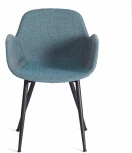 Обеденный стул Tetchair VALENTINO (Металл,Экокожа,Ткань/Серый)