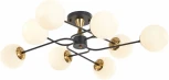 Потолочная люстра на штанге Arte Milano Neapolis-76808 276808/8 BK/GD (220V, шар)