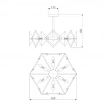 Потолочная люстра Eurosvet Origami 60121/6 латунь Smart