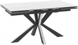 Стол DikLine ZE-150 Мрамор светлый модерн (COMPAKT CER)/опоры черные (2уп.) 00-00070750