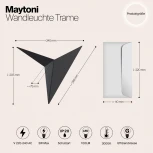 Настенный светильник (бра) Trame 3000К 3Вт IP 20 LED Maytoni Technical C808WL-L3B (220V)
