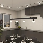 Трековый светильник LED с ПДУ 220V Denkirs Smart Mon DK8055-BK (шар)