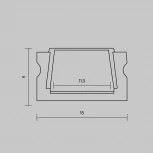 Алюминиевый профиль накладной 15x6, черный 2 м, ALM-001-B-2M Maytoni 631003