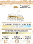 Подвесная люстра с таймером Natali Kovaltseva Smart Нимбы LED LAMPS 81250 (220V, хрусталь, пульт управления, управление смартфоном, на тросе)