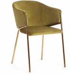 Кресло KRONOS (mod. 8158) металл/вельвет, зеленый/золотые ножки, V062-17 Tetchair 19161