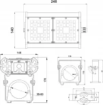 Прожектор уличный Светон Фрегат 21-45-Ш-155x70-ПТ/0/0-3К80-У67 CB-C0610040 21 (LED, 220V, IP67)