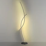 Торшер Lumion Nyx 5693/24FL LEDIO черный LED 24W 4600Лм 3000-6000K с пультом ДУ 220V (регулировка яркости, выключатель)