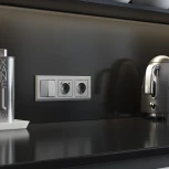 Перекрестный выключатель двухклавишный (серебряный матовый) Werkel W1123065 (a064030)