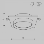 Встраиваемый светильник Hoop GX53 1x15Вт Maytoni Technical DL086-GX53-SQ-WS (220V, круглые)