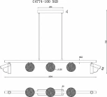 Подвесной светильник iLedex Telescope C4774-100 SGD (220V, на проводе, шарики)
